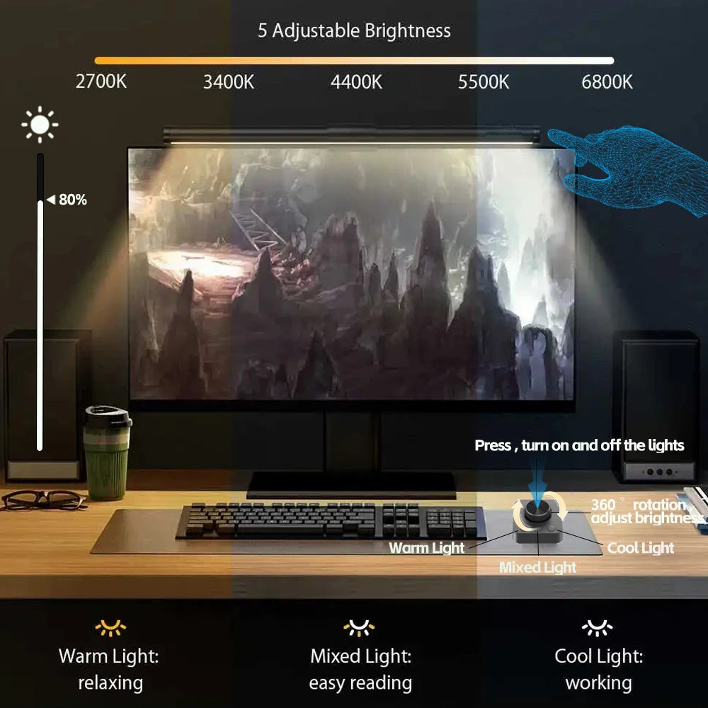 RGB Monitor Light Bar for Desk Setup 50CM/33CM