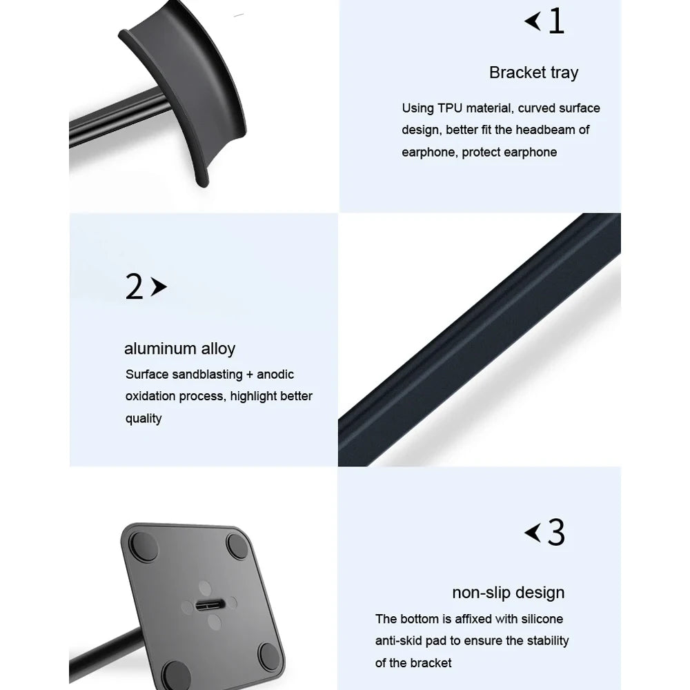 Aluminum Gaming Headset Stand for Desk Setup
